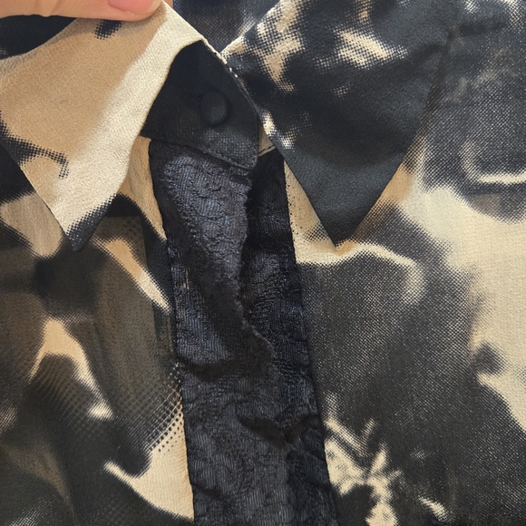 RARE Archive 2004 Karl Lagerfeld x H&M 100% SILK Blouse Sz 10 Collector's Piece - Picture 3 of 8